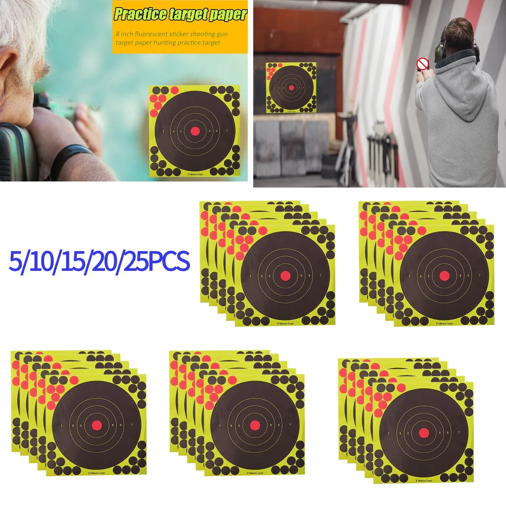 Practice Target Board - 5/10/15/20/25 Buah Stiker Target Tembak Perekat