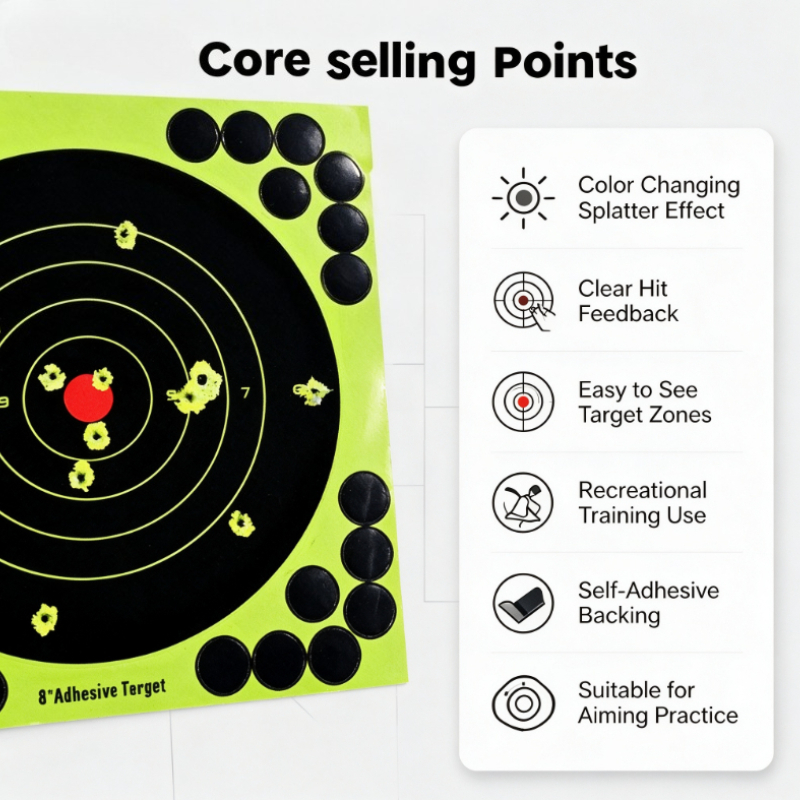 Practice Target Board - 50PC/100PC/150PC/200PC/250PC Lembar Target Latihan Menembak dengan