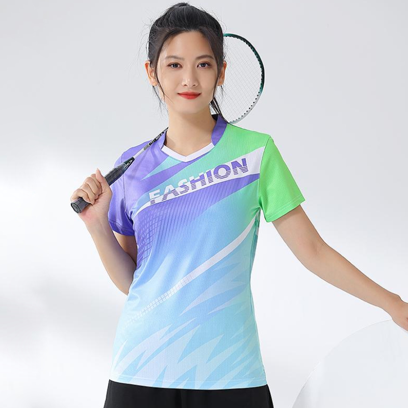 Table Tennis Volleyball - Kemeja Badminton wanita, atasan seragam tenis