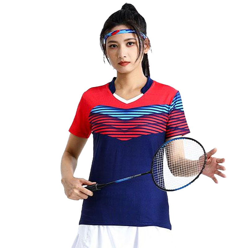 Table Tennis Volleyball - Kemeja Badminton wanita, Patchwork Golf Ping