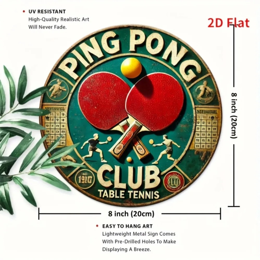 Papan Logam Bulat Vintage 2D u - Table Tennis History ulasan dan harga