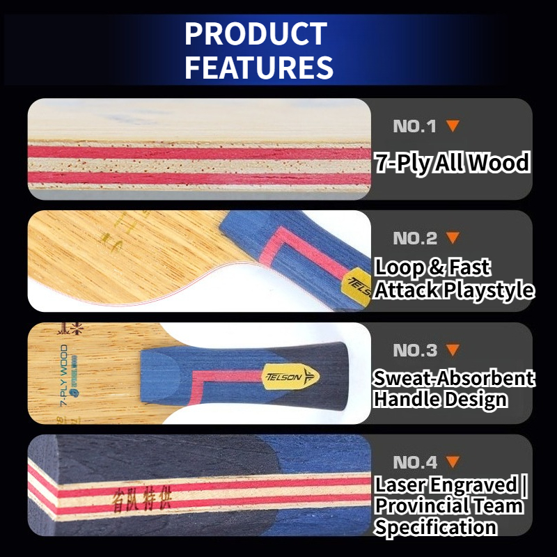 LOKI Telson Jifeng 7 Max Raket - Table Tennis Player ulasan dan harga
