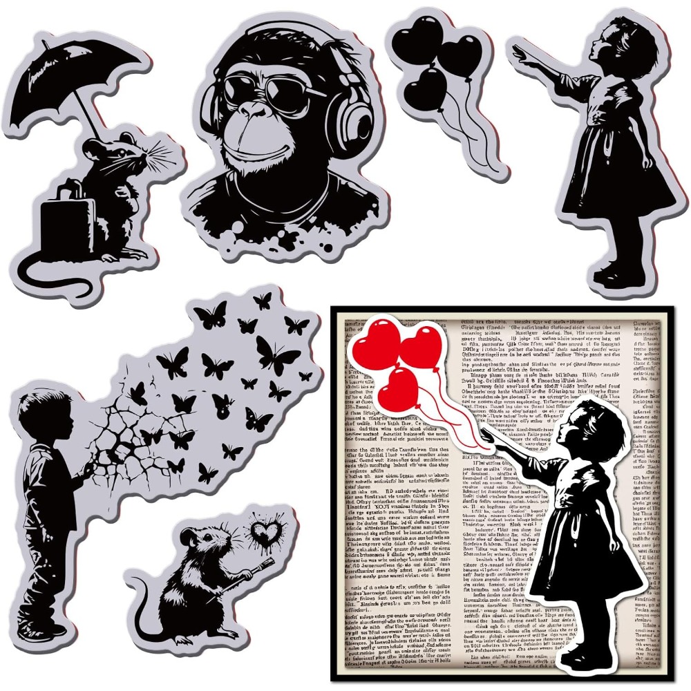 Stempel Karet Grafitti Balloon - Butterfly Rubber Sheet ulasan dan harga
