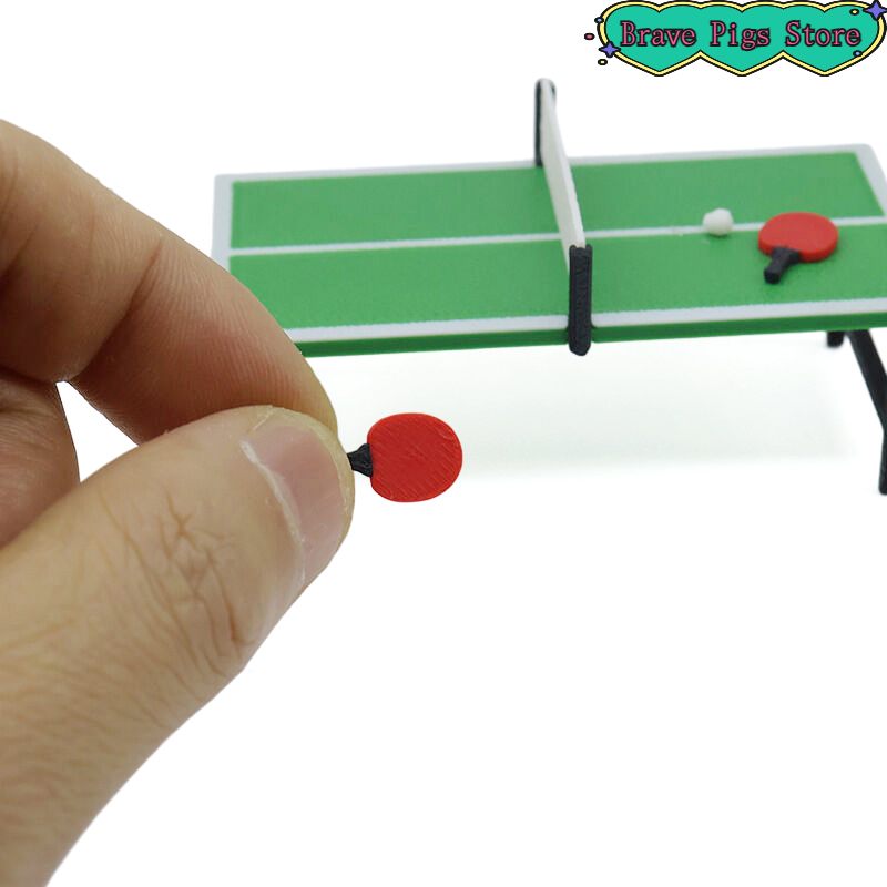 1:12 Miniatur Raket Tenis Meja - Table Tennis For Sale ulasan dan harga