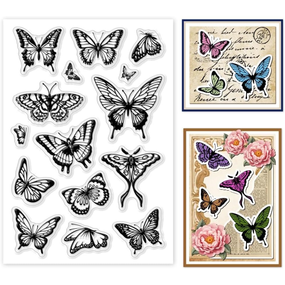 1 Lembar Stempel Transparan un - Butterfly Rubber Sheet ulasan dan harga