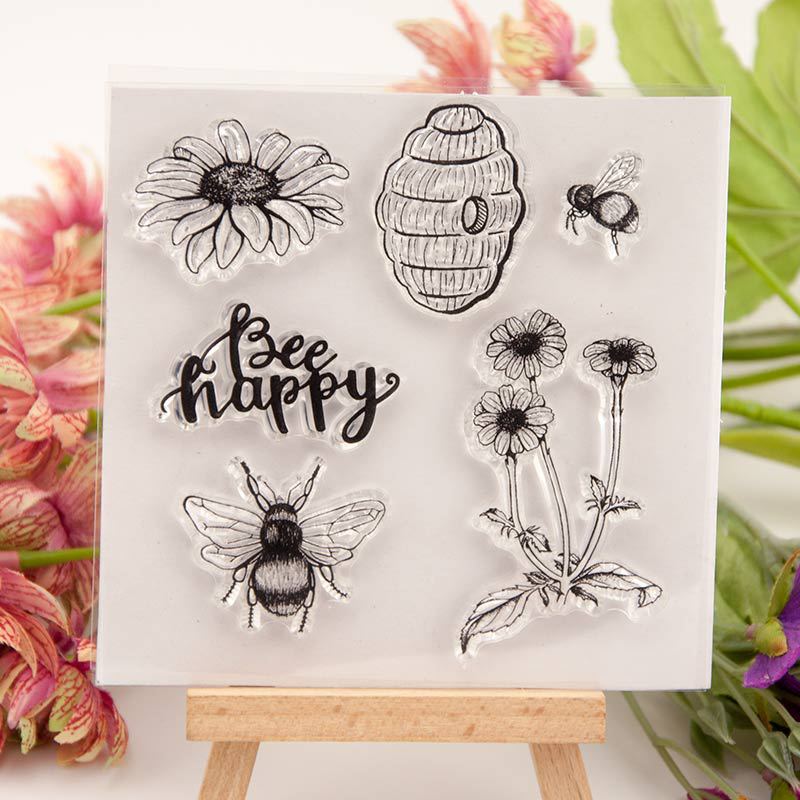 Stempel Transparan Bee Happy K - Butterfly Rubber Sheet ulasan dan harga