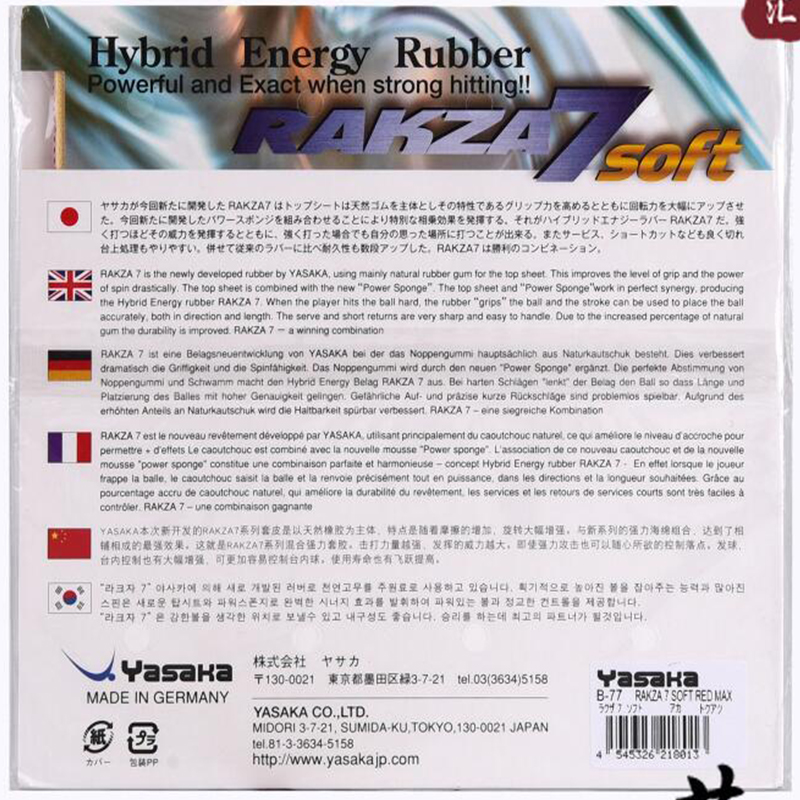 Asli Yasaka Rakza 7 Soft (B-77 - Table Tennis For Sale ulasan dan harga